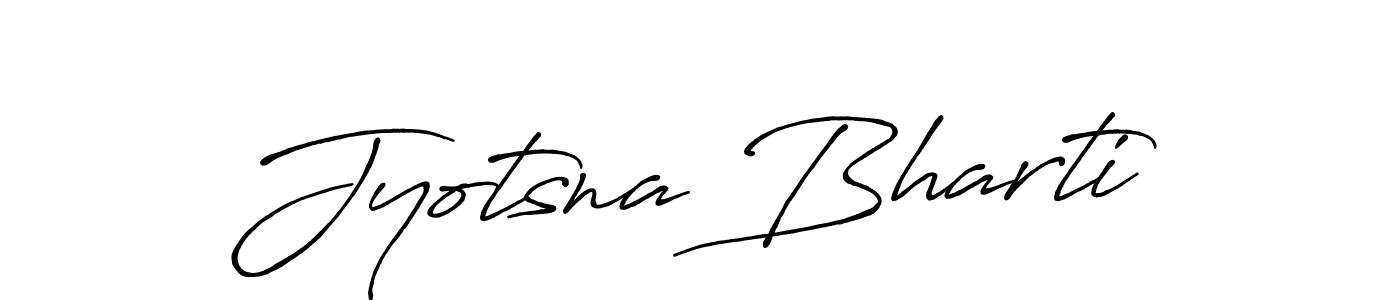 Create a beautiful signature design for name Jyotsna Bharti. With this signature (Antro_Vectra_Bolder) fonts, you can make a handwritten signature for free. Jyotsna Bharti signature style 7 images and pictures png
