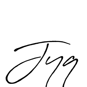 Design your own signature with our free online signature maker. With this signature software, you can create a handwritten (Antro_Vectra_Bolder) signature for name Jyq. Jyq signature style 7 images and pictures png