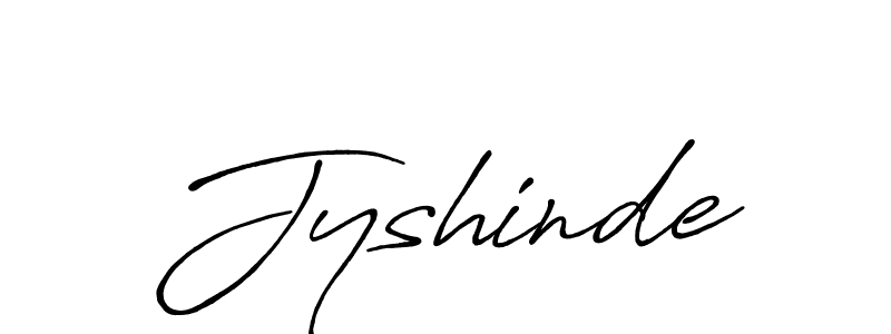 Create a beautiful signature design for name Jyshinde. With this signature (Antro_Vectra_Bolder) fonts, you can make a handwritten signature for free. Jyshinde signature style 7 images and pictures png