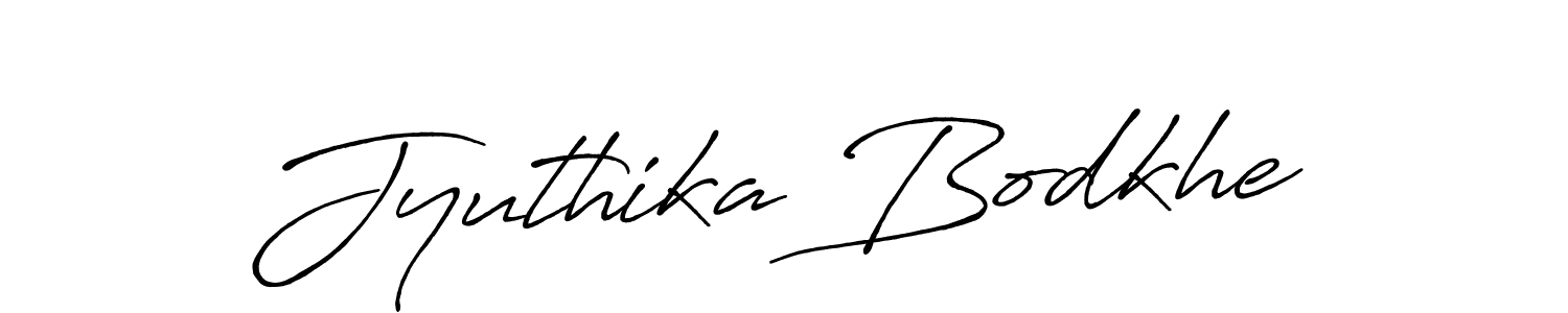 How to make Jyuthika Bodkhe name signature. Use Antro_Vectra_Bolder style for creating short signs online. This is the latest handwritten sign. Jyuthika Bodkhe signature style 7 images and pictures png