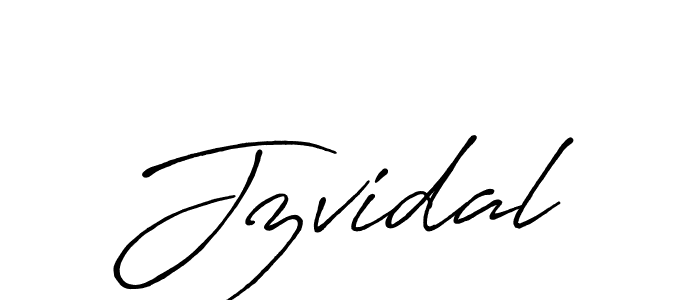 Jzvidal stylish signature style. Best Handwritten Sign (Antro_Vectra_Bolder) for my name. Handwritten Signature Collection Ideas for my name Jzvidal. Jzvidal signature style 7 images and pictures png