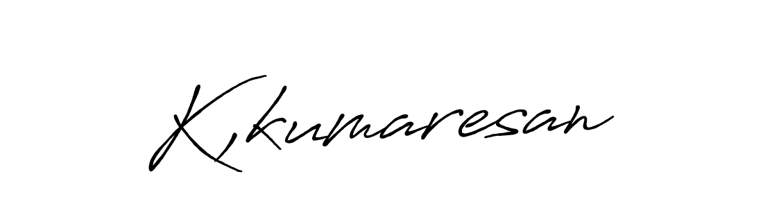 if you are searching for the best signature style for your name K,kumaresan. so please give up your signature search. here we have designed multiple signature styles  using Antro_Vectra_Bolder. K,kumaresan signature style 7 images and pictures png