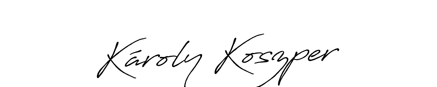 Make a beautiful signature design for name Károly Koszper. With this signature (Antro_Vectra_Bolder) style, you can create a handwritten signature for free. Károly Koszper signature style 7 images and pictures png