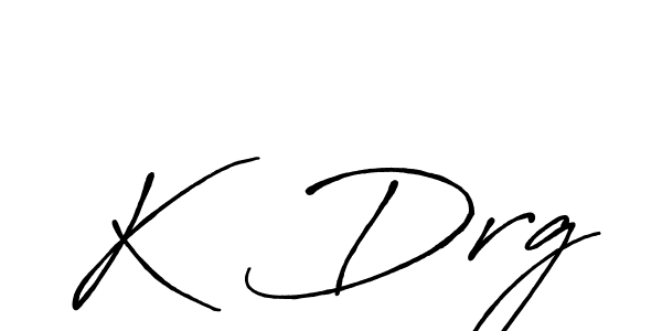 The best way (Antro_Vectra_Bolder) to make a short signature is to pick only two or three words in your name. The name K  Drg include a total of six letters. For converting this name. K  Drg signature style 7 images and pictures png