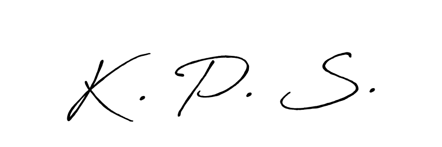 How to make K . P. S. signature? Antro_Vectra_Bolder is a professional autograph style. Create handwritten signature for K . P. S. name. K . P. S. signature style 7 images and pictures png