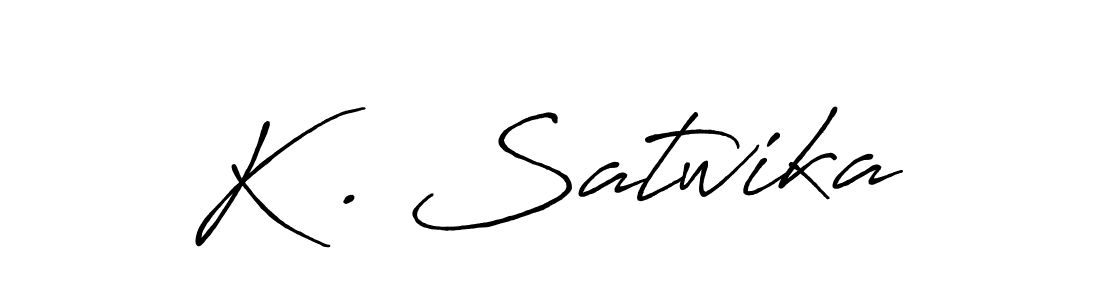 Use a signature maker to create a handwritten signature online. With this signature software, you can design (Antro_Vectra_Bolder) your own signature for name K . Satwika. K . Satwika signature style 7 images and pictures png