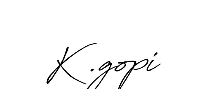 Design your own signature with our free online signature maker. With this signature software, you can create a handwritten (Antro_Vectra_Bolder) signature for name K .gopi. K .gopi signature style 7 images and pictures png