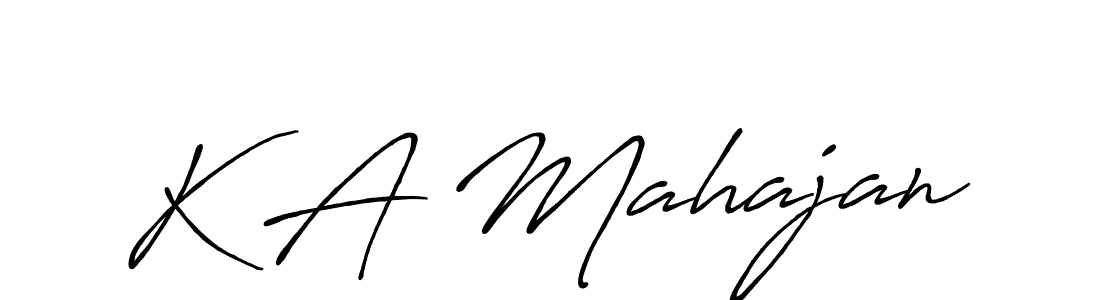 K A Mahajan stylish signature style. Best Handwritten Sign (Antro_Vectra_Bolder) for my name. Handwritten Signature Collection Ideas for my name K A Mahajan. K A Mahajan signature style 7 images and pictures png