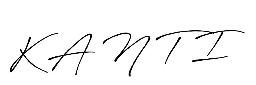 Make a beautiful signature design for name K A N T I. With this signature (Antro_Vectra_Bolder) style, you can create a handwritten signature for free. K A N T I signature style 7 images and pictures png