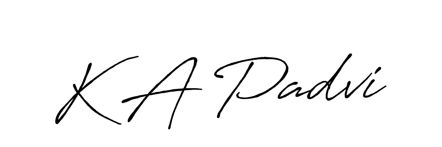 K A Padvi stylish signature style. Best Handwritten Sign (Antro_Vectra_Bolder) for my name. Handwritten Signature Collection Ideas for my name K A Padvi. K A Padvi signature style 7 images and pictures png