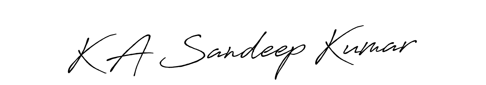 Design your own signature with our free online signature maker. With this signature software, you can create a handwritten (Antro_Vectra_Bolder) signature for name K A Sandeep Kumar. K A Sandeep Kumar signature style 7 images and pictures png