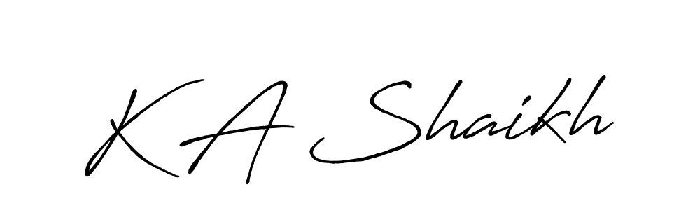 Also we have K A Shaikh name is the best signature style. Create professional handwritten signature collection using Antro_Vectra_Bolder autograph style. K A Shaikh signature style 7 images and pictures png