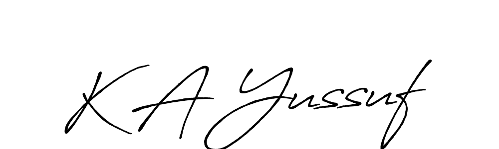 How to make K A Yussuf signature? Antro_Vectra_Bolder is a professional autograph style. Create handwritten signature for K A Yussuf name. K A Yussuf signature style 7 images and pictures png