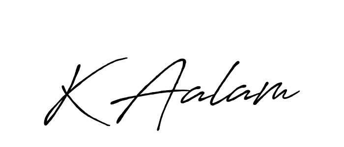 Similarly Antro_Vectra_Bolder is the best handwritten signature design. Signature creator online .You can use it as an online autograph creator for name K Aalam. K Aalam signature style 7 images and pictures png