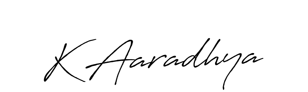 Also we have K Aaradhya name is the best signature style. Create professional handwritten signature collection using Antro_Vectra_Bolder autograph style. K Aaradhya signature style 7 images and pictures png