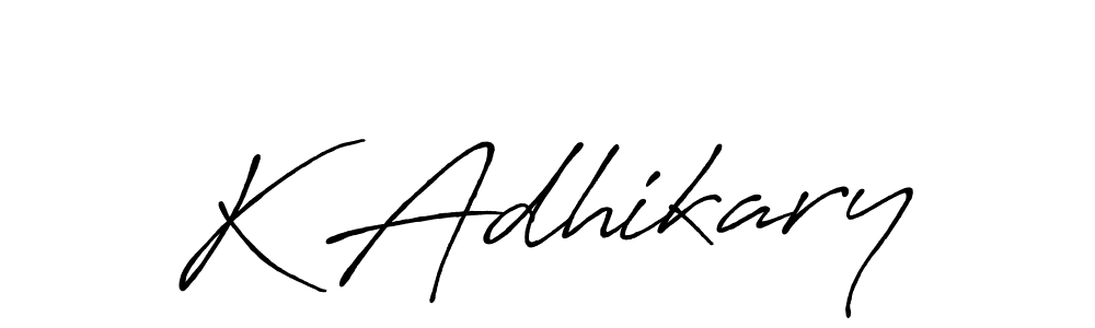 You can use this online signature creator to create a handwritten signature for the name K Adhikary. This is the best online autograph maker. K Adhikary signature style 7 images and pictures png