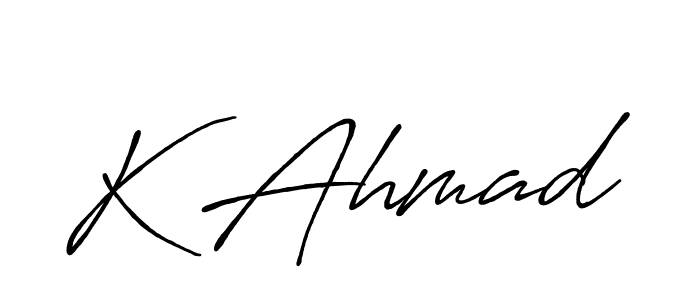 How to make K Ahmad signature? Antro_Vectra_Bolder is a professional autograph style. Create handwritten signature for K Ahmad name. K Ahmad signature style 7 images and pictures png