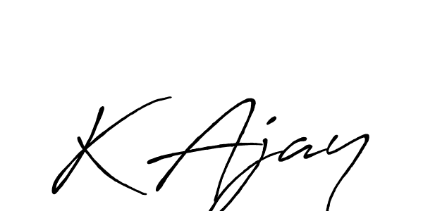 K Ajay stylish signature style. Best Handwritten Sign (Antro_Vectra_Bolder) for my name. Handwritten Signature Collection Ideas for my name K Ajay. K Ajay signature style 7 images and pictures png