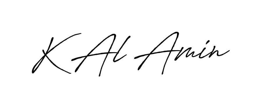 Use a signature maker to create a handwritten signature online. With this signature software, you can design (Antro_Vectra_Bolder) your own signature for name K Al Amin. K Al Amin signature style 7 images and pictures png