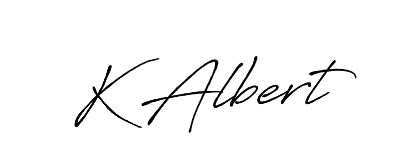 Make a beautiful signature design for name K Albert. With this signature (Antro_Vectra_Bolder) style, you can create a handwritten signature for free. K Albert signature style 7 images and pictures png