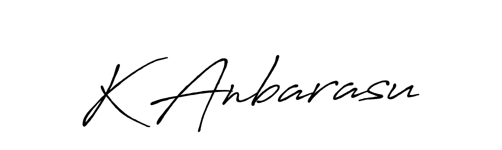 How to make K Anbarasu name signature. Use Antro_Vectra_Bolder style for creating short signs online. This is the latest handwritten sign. K Anbarasu signature style 7 images and pictures png