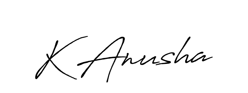 How to make K Anusha signature? Antro_Vectra_Bolder is a professional autograph style. Create handwritten signature for K Anusha name. K Anusha signature style 7 images and pictures png