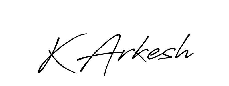 You can use this online signature creator to create a handwritten signature for the name K Arkesh. This is the best online autograph maker. K Arkesh signature style 7 images and pictures png