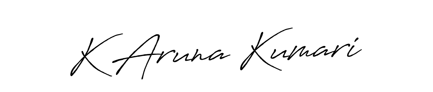 You should practise on your own different ways (Antro_Vectra_Bolder) to write your name (K Aruna Kumari) in signature. don't let someone else do it for you. K Aruna Kumari signature style 7 images and pictures png