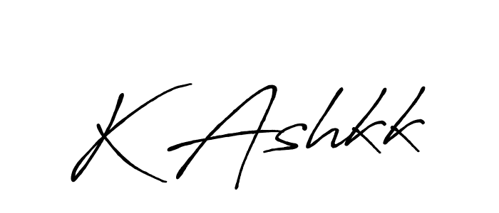 Use a signature maker to create a handwritten signature online. With this signature software, you can design (Antro_Vectra_Bolder) your own signature for name K Ashkk. K Ashkk signature style 7 images and pictures png