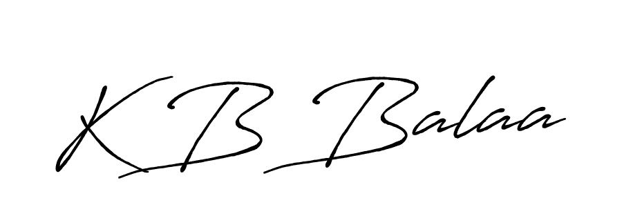 Create a beautiful signature design for name K B Balaa. With this signature (Antro_Vectra_Bolder) fonts, you can make a handwritten signature for free. K B Balaa signature style 7 images and pictures png