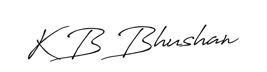 How to make K B Bhushan signature? Antro_Vectra_Bolder is a professional autograph style. Create handwritten signature for K B Bhushan name. K B Bhushan signature style 7 images and pictures png