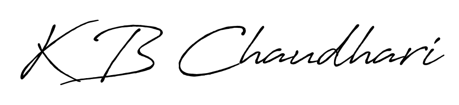 Master the art of signing with K B Chaudhari written in fluent Antro_Vectra_Bolder script. A great template to practice and refine your handwriting. K B Chaudhari signature style 7 images and pictures png