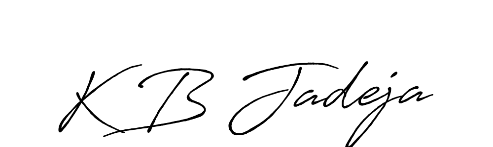 Also we have K B Jadeja name is the best signature style. Create professional handwritten signature collection using Antro_Vectra_Bolder autograph style. K B Jadeja signature style 7 images and pictures png