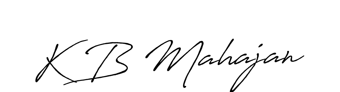 K B Mahajan stylish signature style. Best Handwritten Sign (Antro_Vectra_Bolder) for my name. Handwritten Signature Collection Ideas for my name K B Mahajan. K B Mahajan signature style 7 images and pictures png