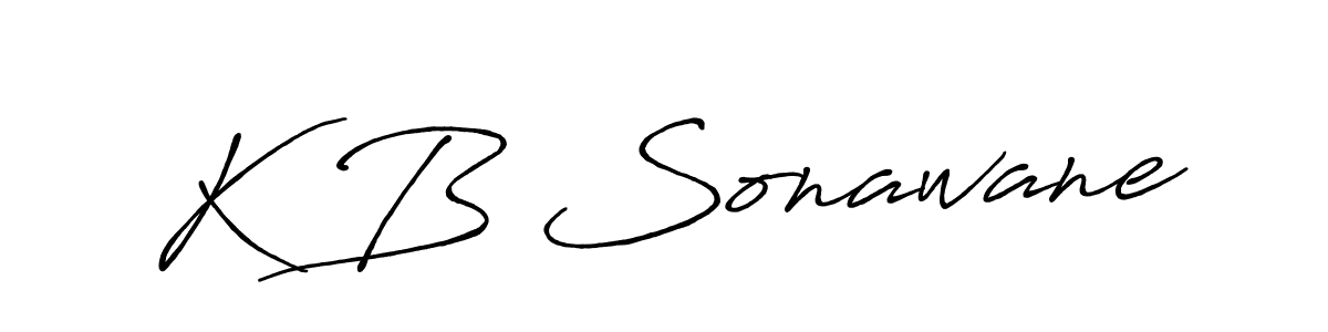 K B Sonawane stylish signature style. Best Handwritten Sign (Antro_Vectra_Bolder) for my name. Handwritten Signature Collection Ideas for my name K B Sonawane. K B Sonawane signature style 7 images and pictures png