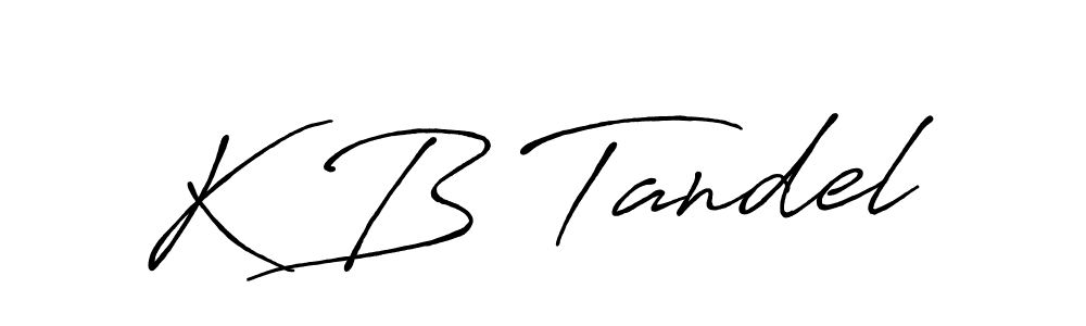 Make a beautiful signature design for name K B Tandel. With this signature (Antro_Vectra_Bolder) style, you can create a handwritten signature for free. K B Tandel signature style 7 images and pictures png