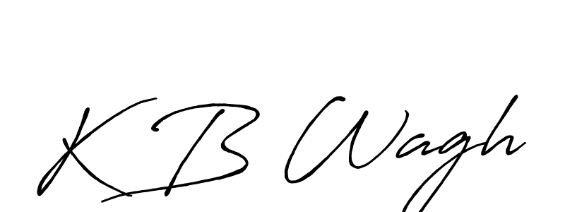 How to make K B Wagh name signature. Use Antro_Vectra_Bolder style for creating short signs online. This is the latest handwritten sign. K B Wagh signature style 7 images and pictures png