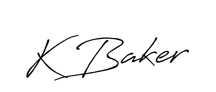 K Baker stylish signature style. Best Handwritten Sign (Antro_Vectra_Bolder) for my name. Handwritten Signature Collection Ideas for my name K Baker. K Baker signature style 7 images and pictures png