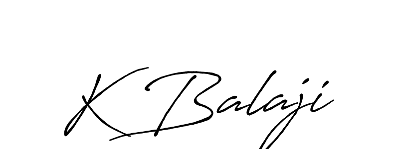 Also we have K Balaji name is the best signature style. Create professional handwritten signature collection using Antro_Vectra_Bolder autograph style. K Balaji signature style 7 images and pictures png