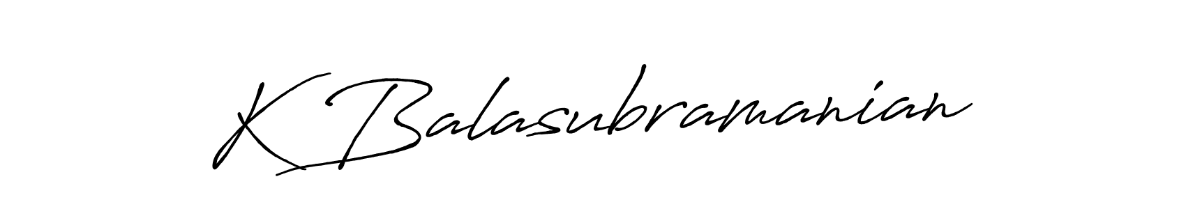 Also we have K Balasubramanian name is the best signature style. Create professional handwritten signature collection using Antro_Vectra_Bolder autograph style. K Balasubramanian signature style 7 images and pictures png