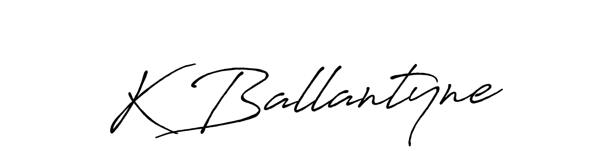 Make a beautiful signature design for name K Ballantyne. With this signature (Antro_Vectra_Bolder) style, you can create a handwritten signature for free. K Ballantyne signature style 7 images and pictures png
