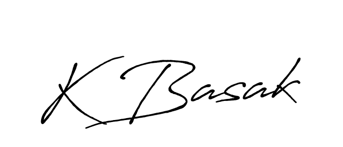 Design your own signature with our free online signature maker. With this signature software, you can create a handwritten (Antro_Vectra_Bolder) signature for name K Basak. K Basak signature style 7 images and pictures png