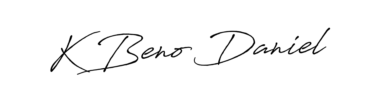 K Beno Daniel stylish signature style. Best Handwritten Sign (Antro_Vectra_Bolder) for my name. Handwritten Signature Collection Ideas for my name K Beno Daniel. K Beno Daniel signature style 7 images and pictures png