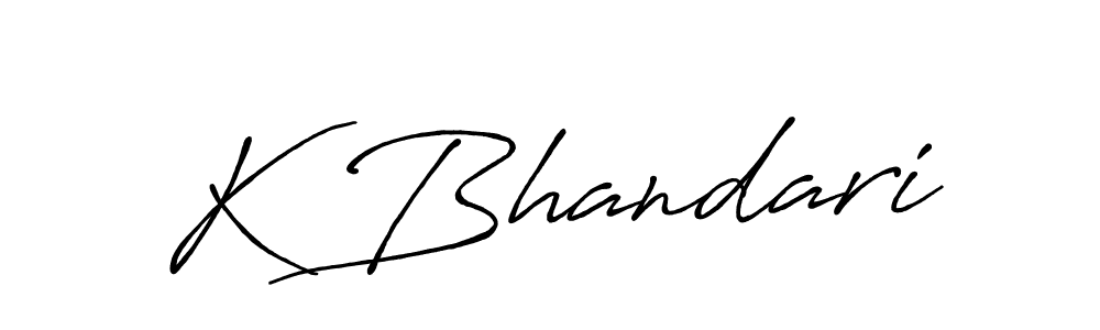 K Bhandari stylish signature style. Best Handwritten Sign (Antro_Vectra_Bolder) for my name. Handwritten Signature Collection Ideas for my name K Bhandari. K Bhandari signature style 7 images and pictures png