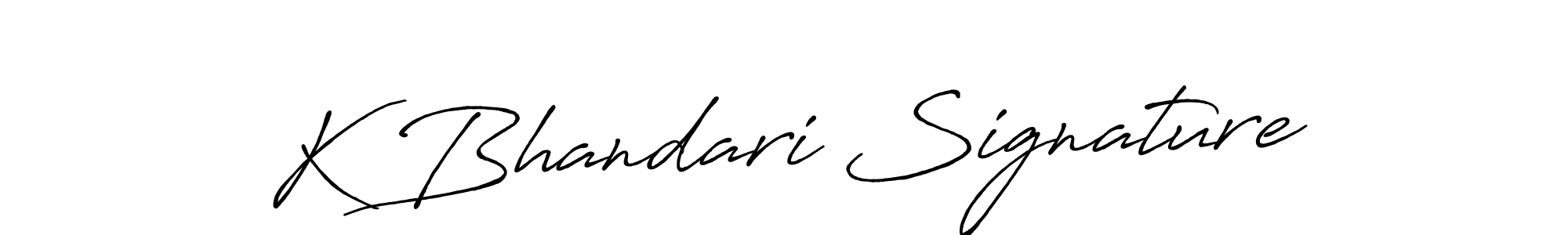 Make a short K Bhandari Signature signature style. Manage your documents anywhere anytime using Antro_Vectra_Bolder. Create and add eSignatures, submit forms, share and send files easily. K Bhandari Signature signature style 7 images and pictures png