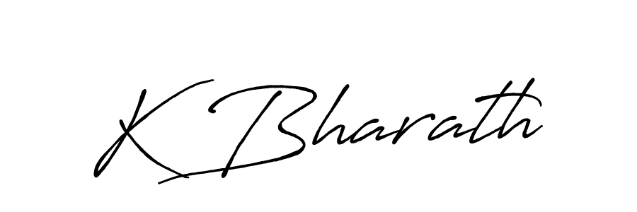 How to make K Bharath name signature. Use Antro_Vectra_Bolder style for creating short signs online. This is the latest handwritten sign. K Bharath signature style 7 images and pictures png