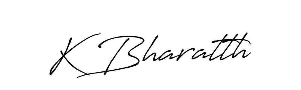 Create a beautiful signature design for name K Bharatth. With this signature (Antro_Vectra_Bolder) fonts, you can make a handwritten signature for free. K Bharatth signature style 7 images and pictures png