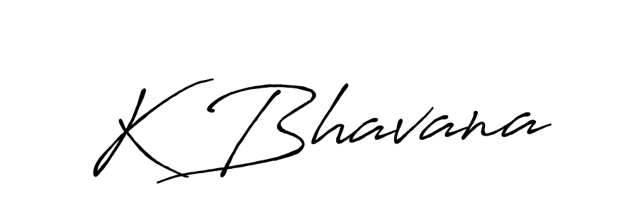 Create a beautiful signature design for name K Bhavana. With this signature (Antro_Vectra_Bolder) fonts, you can make a handwritten signature for free. K Bhavana signature style 7 images and pictures png