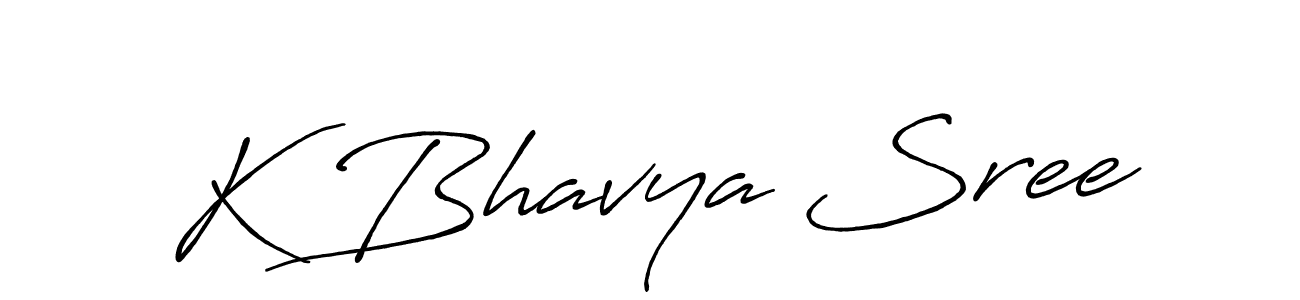 Design your own signature with our free online signature maker. With this signature software, you can create a handwritten (Antro_Vectra_Bolder) signature for name K Bhavya Sree. K Bhavya Sree signature style 7 images and pictures png
