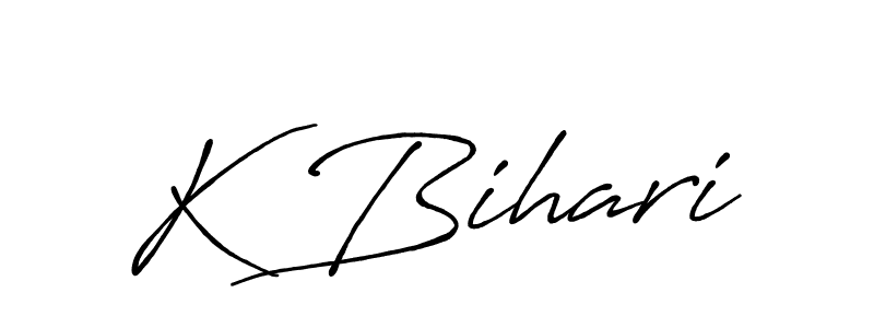 How to make K Bihari signature? Antro_Vectra_Bolder is a professional autograph style. Create handwritten signature for K Bihari name. K Bihari signature style 7 images and pictures png